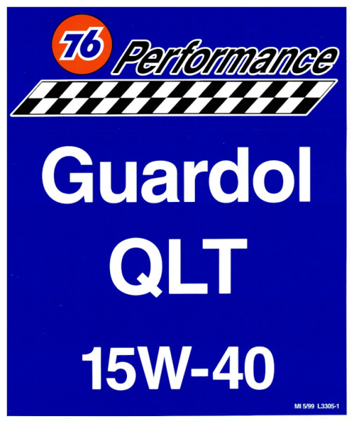 Aufkleber 76 Guardol QLT 15W-40 Oil