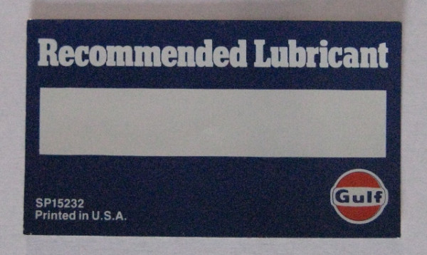 Serviceaufkleber Gulf Recommended